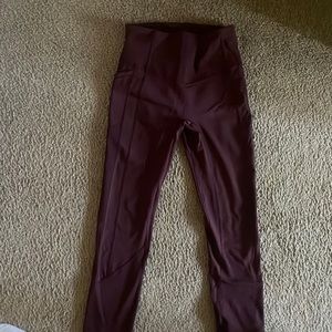 lululemon maroon leggings